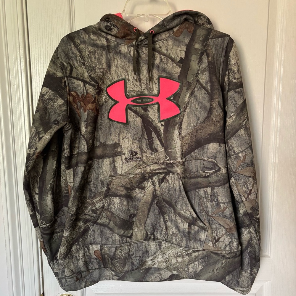 Under Armour Pink and Camo Hoodie